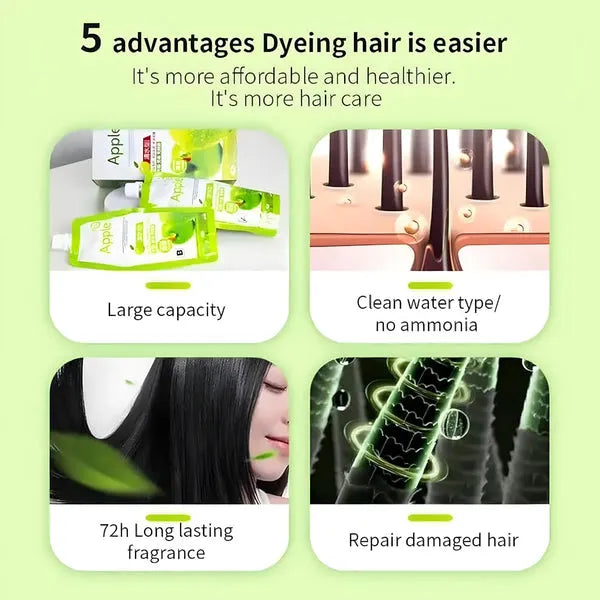 Original Apple Ammonia-Free cream hair color كريم لون الشعر – Organic, (1000ML)